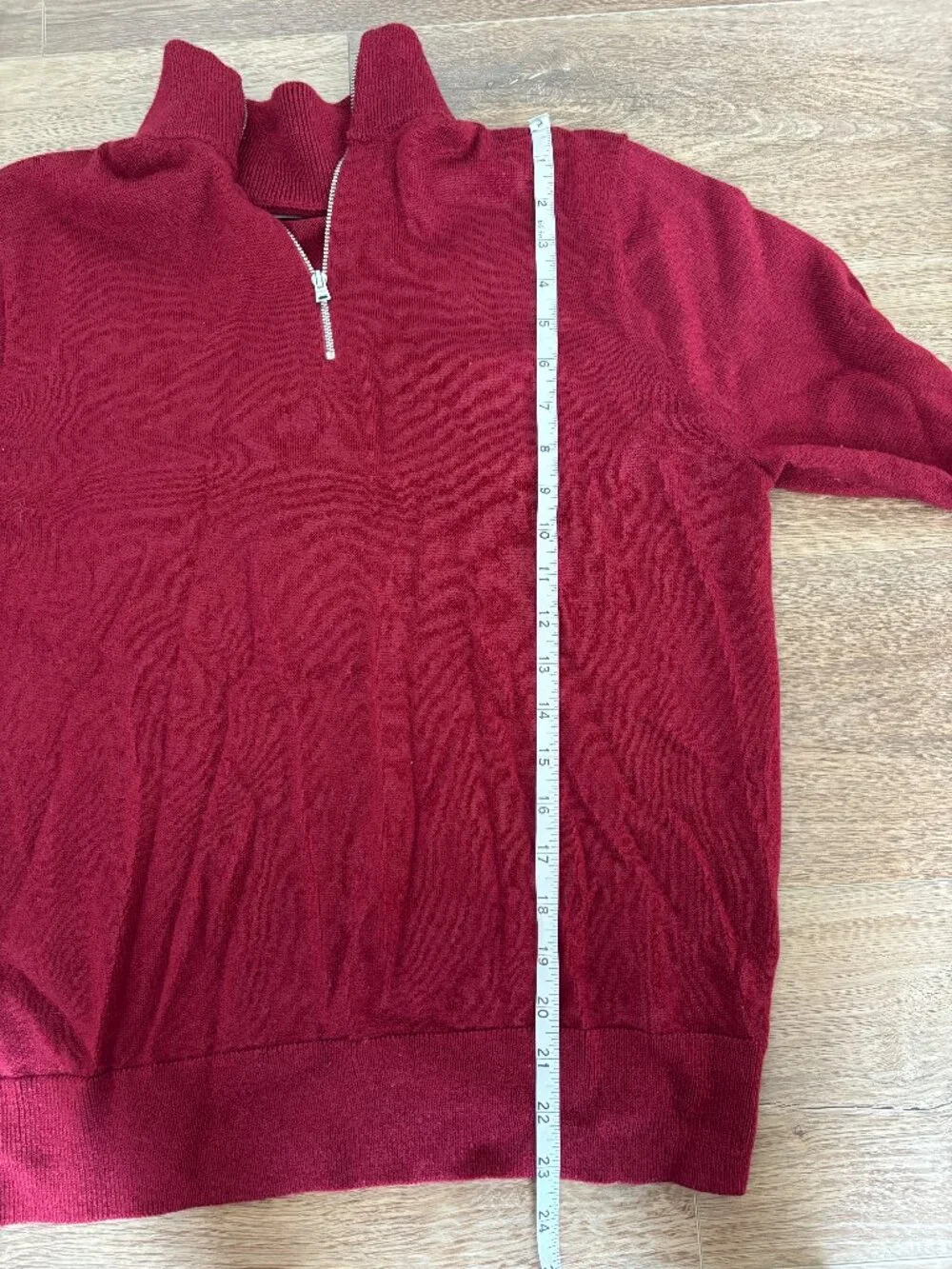 J. Crew Red Wool Blend Quarter Zip - Size Medium
